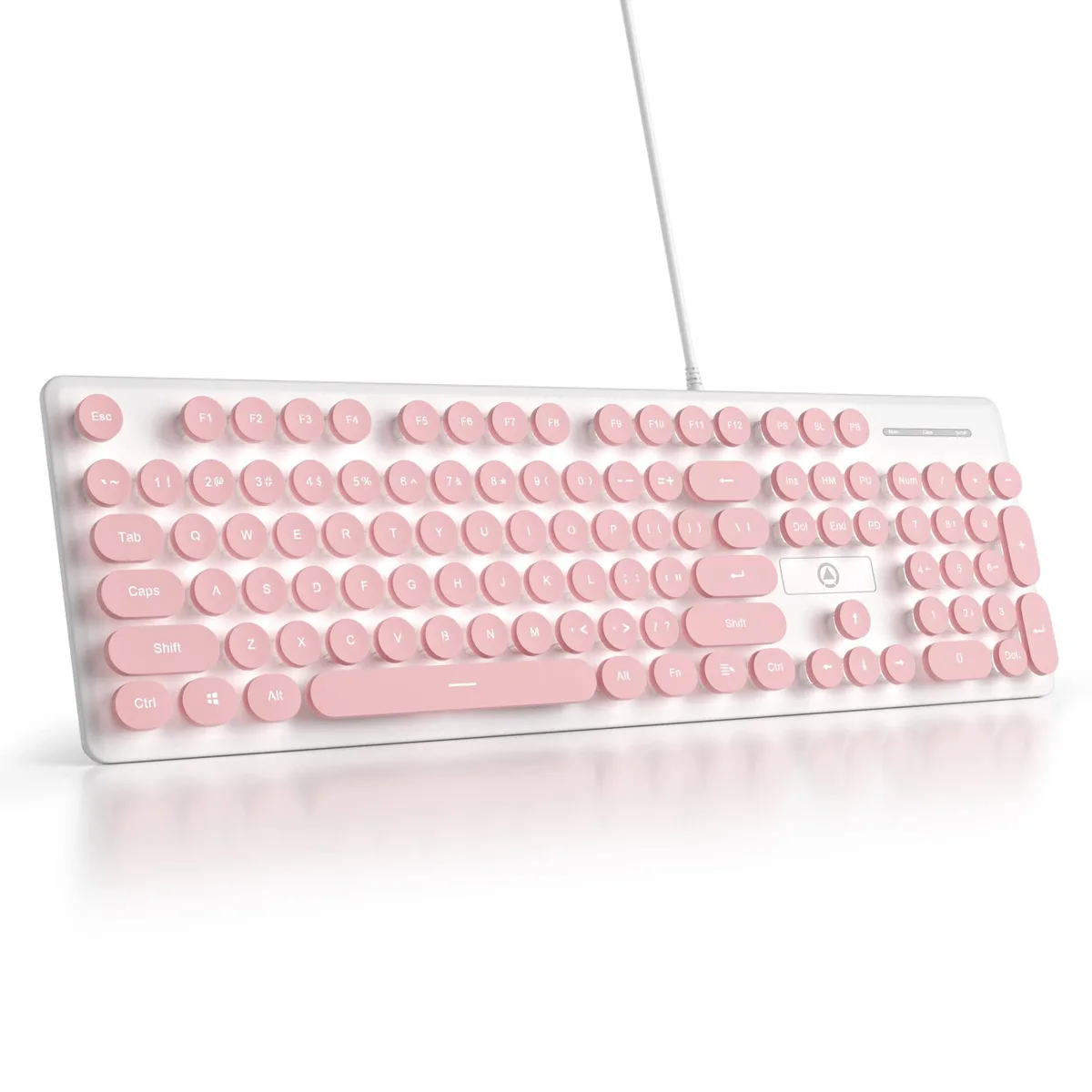 Mosptnspg V300 Wired Membrane Gaming Keyboard Pink 104-Key — Produktfoto