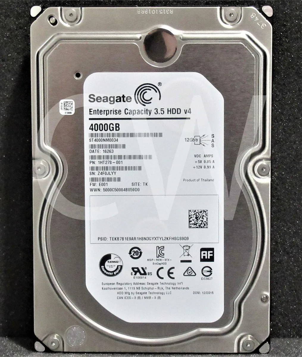 Seagate Seagate ST4000NM0034 4TB 7200RPM 12Gb/s SAS 128MB 3.5" internal hard drive — fotografija proizvoda