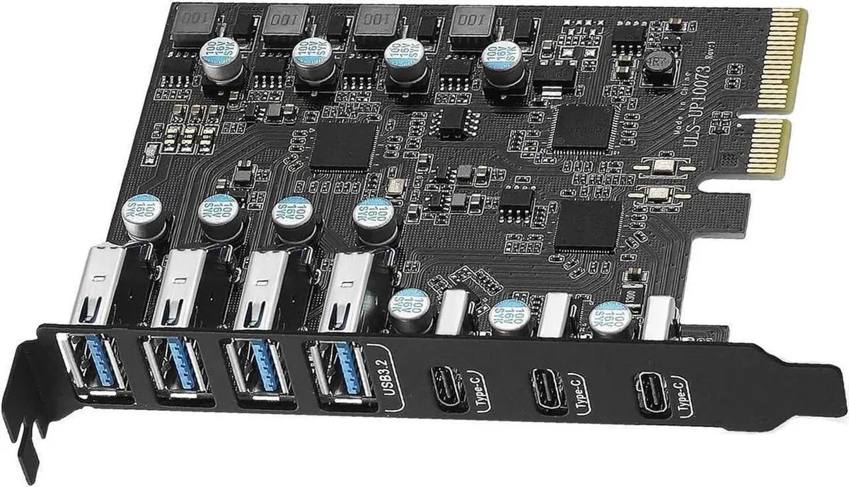 Vszerda Vszerda USB 3.2 PCIe Expansion Card 7-Port 3C 4A 10Gbps — fotografia produktu