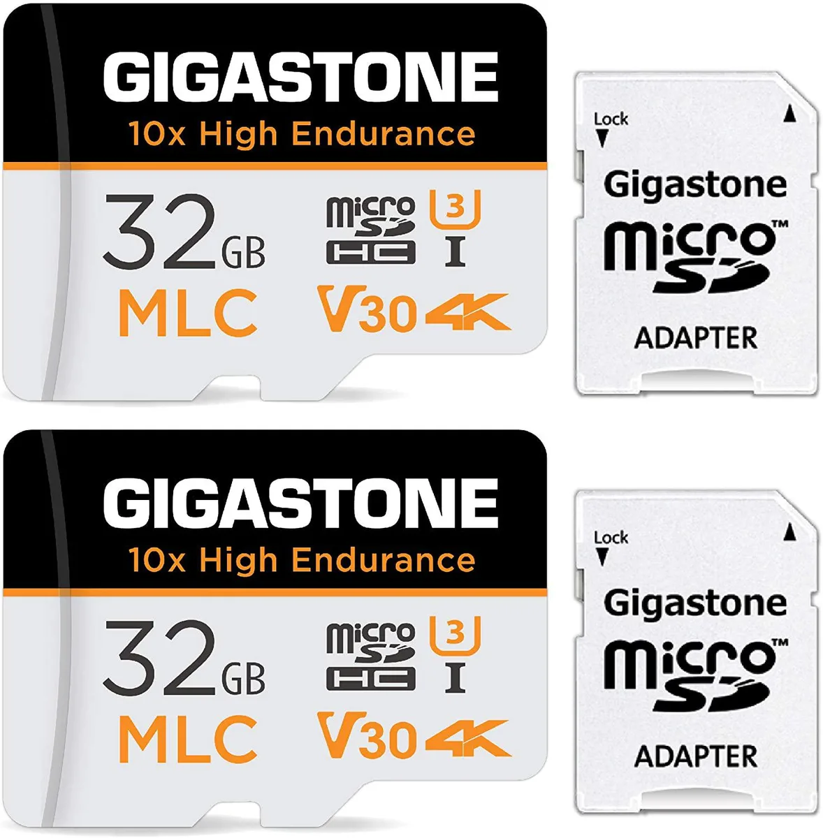 Gigastone Corporation Gigastone Industrial 32GB 2-Pack MLC High Endurance Micro SD Card — preces foto