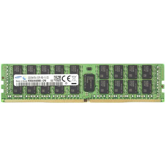 Green 288-pin DDR4 DIMM with black chips, no heat spreader