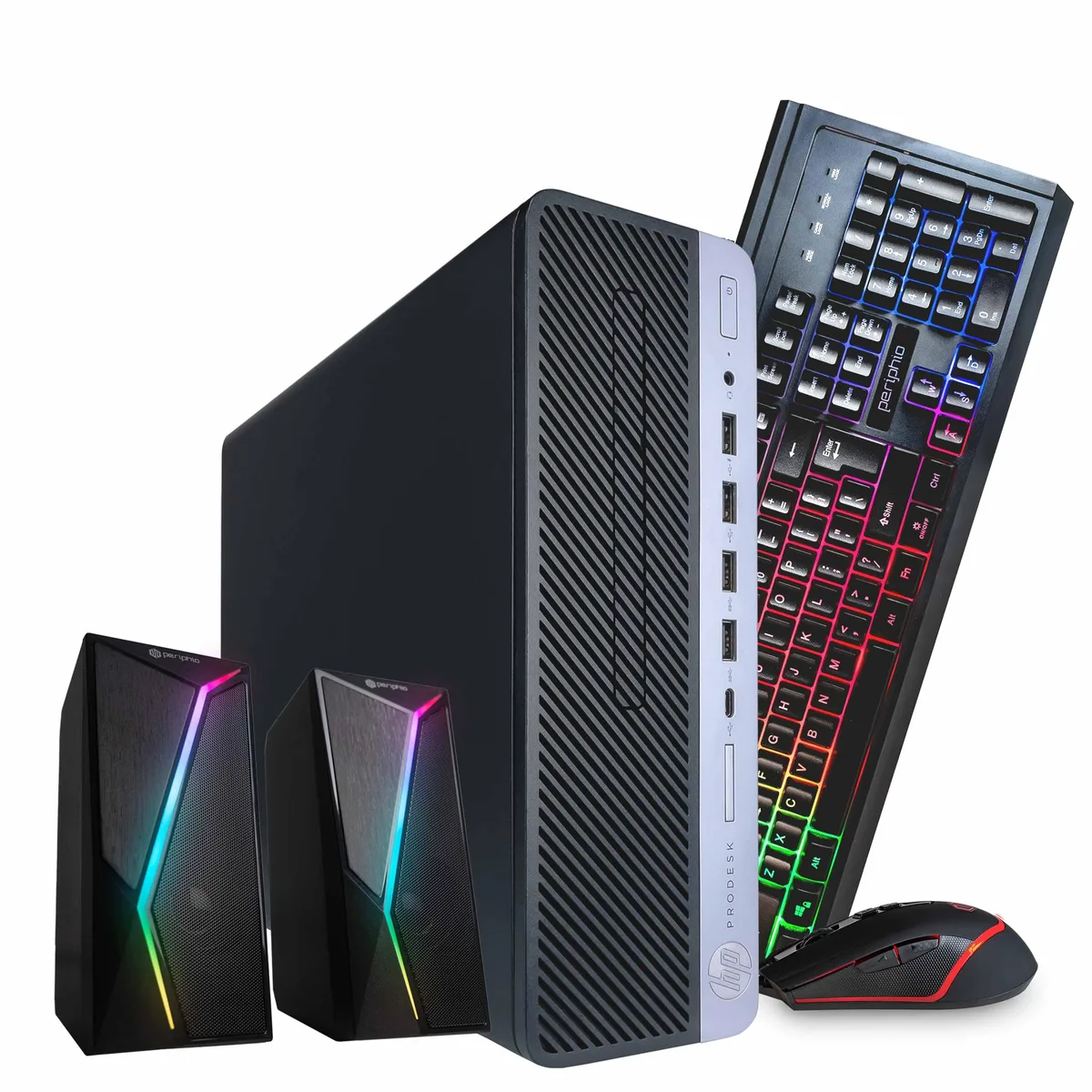 HP ProDesk 600G5 desktop tower in black and silver