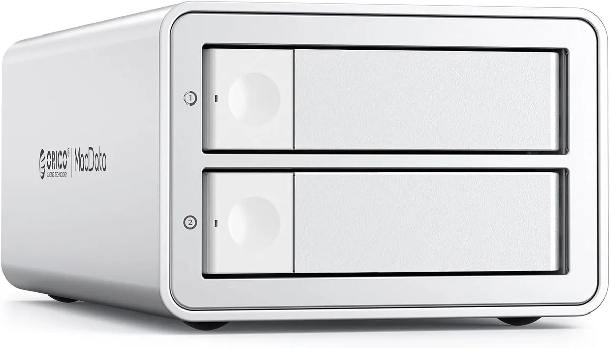 Orico Orico 2-Bay RAID Enclosure USB 3.0 Fan 44TB Silver — toote foto