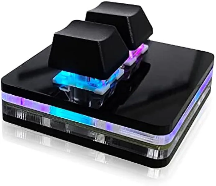 TAURKENAM TAURKENAM 2-Key Macro Keypad Red Switch RGB USB gaming keyboard — fotografia produktu