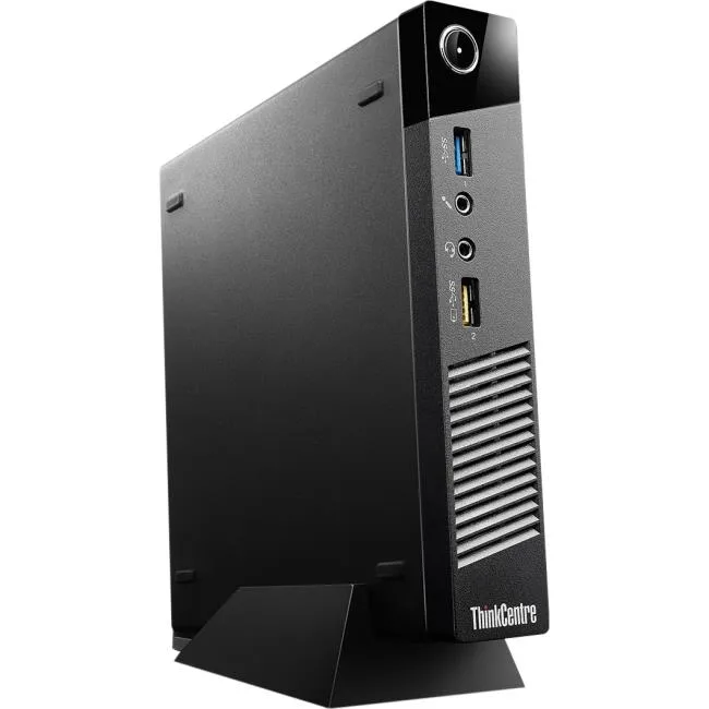 Compact black Lenovo ThinkCentre M93p Tiny desktop, 1.4 by 7 by 7.2 inches