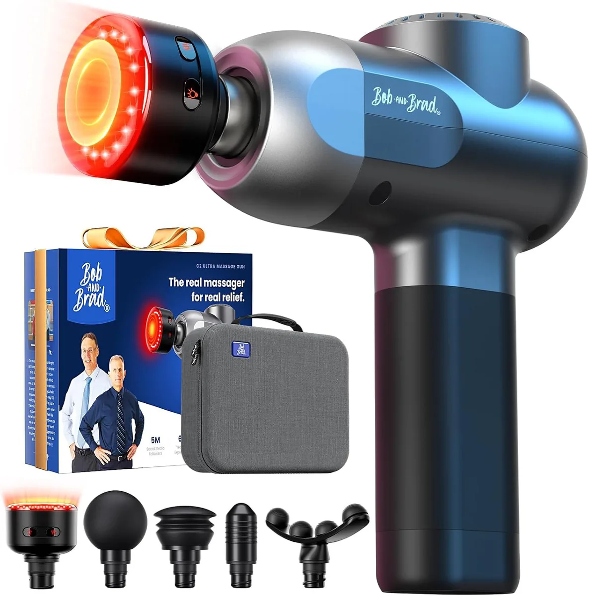 Bob and Brad Bob and Brad C2 Ultra Massage Gun QL/DMS.C2-F 10mm 44lbs 2000-3200 RPM — preces foto