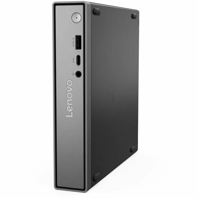 Small black desktop tower with keyboard and mouse