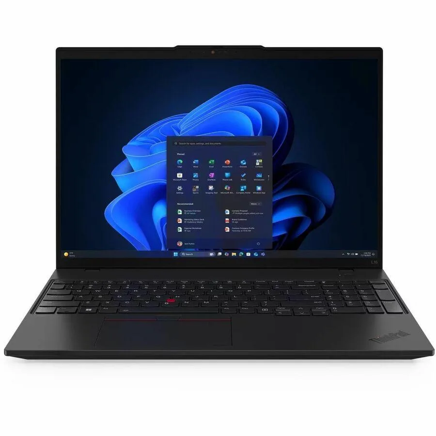 Black 16 inch ThinkPad laptop with matte finish