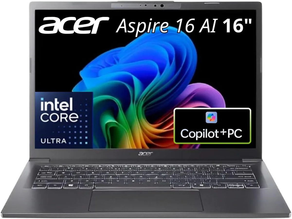 Acer America Acer Aspire 16 AI A16-52MT-9520 laptop Steel Gray 32GB 1TB — product photo