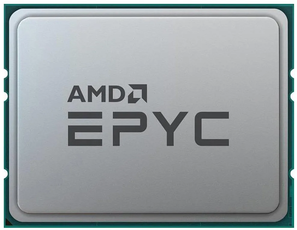 Square green ceramic processor with gold contacts and silver heat spreader, SP3 socket form factor