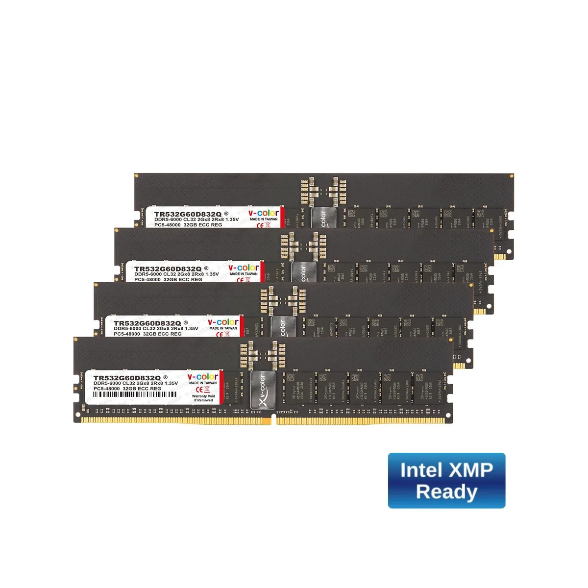V-color V-color OC R-DIMM DDR5 128GB (4×32GB) 6000 CL40 2Rx8 ECC W790 — fotografija proizvoda