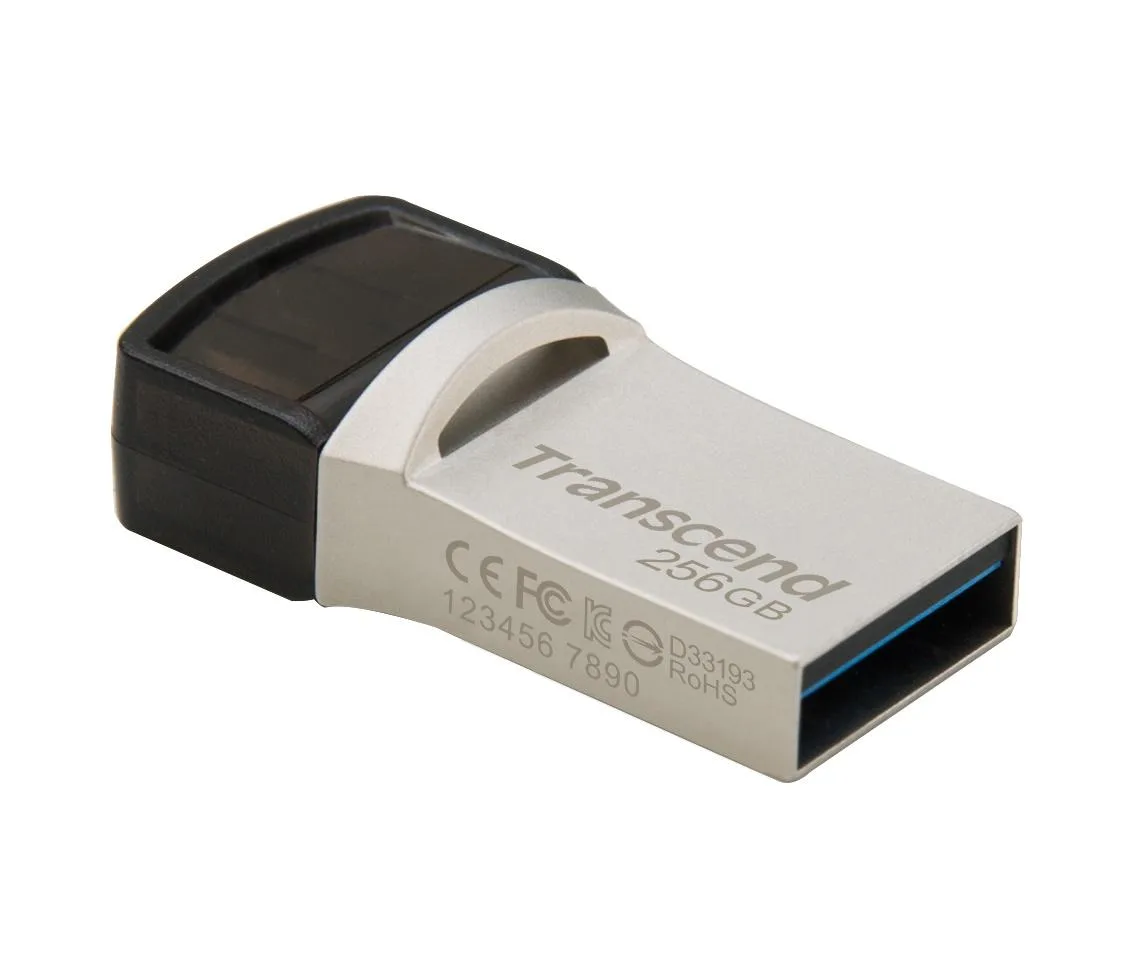 Transcend Transcend JetFlash 890 256GB USB 3.1 Type-C USB Flash Drive Silver — toote foto