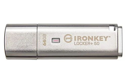Kingston Technology Corp. Kingston Technology Corp. IronKey Locker+ 50 64GB USB flash drive — 商品写真