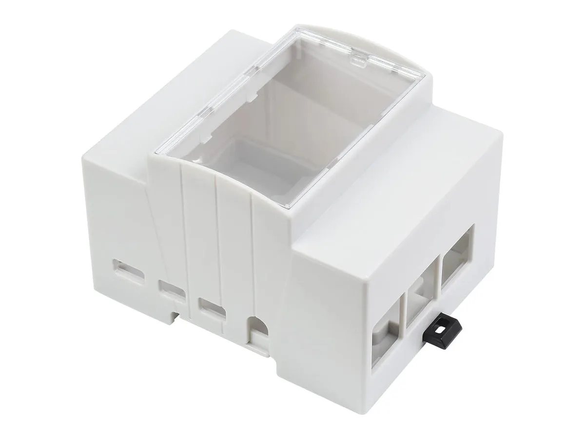 LORDWORLD LORDWORLD DIN Rail ABS Case Clear Top Window Raspberry Pi 4 — ภาพสินค้า