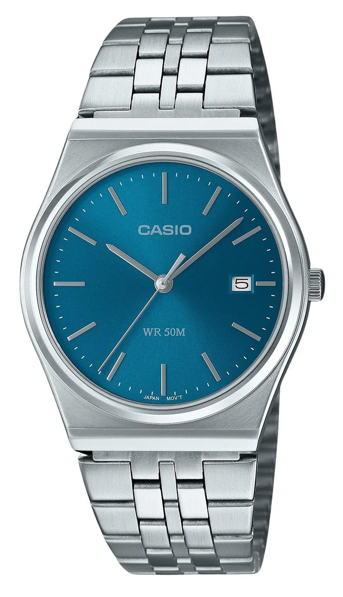 CASIO CASIO MTP-B145D-2A2 Stainless Steel Blue Dial Quartz Watch — product photo