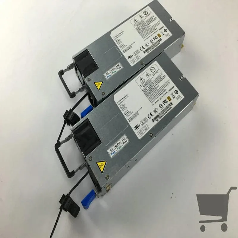 Rectangular ATX power supply unit in metal casing with cooling fan visible