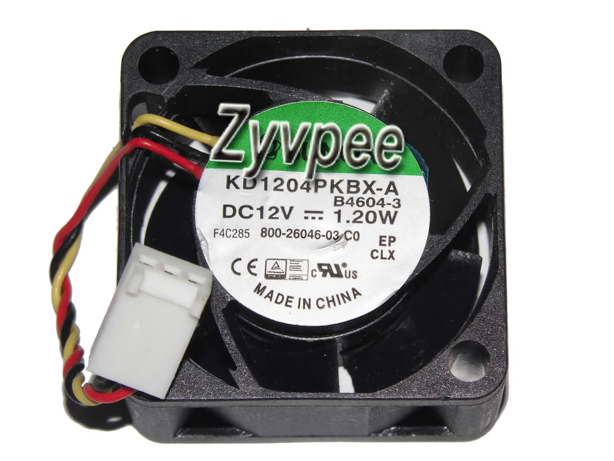 Zyvpee Zyvpee KD1204PKBX-A 40x20mm 12V 1.2W 3 Pin Ball Bearing Case Fan — product photo