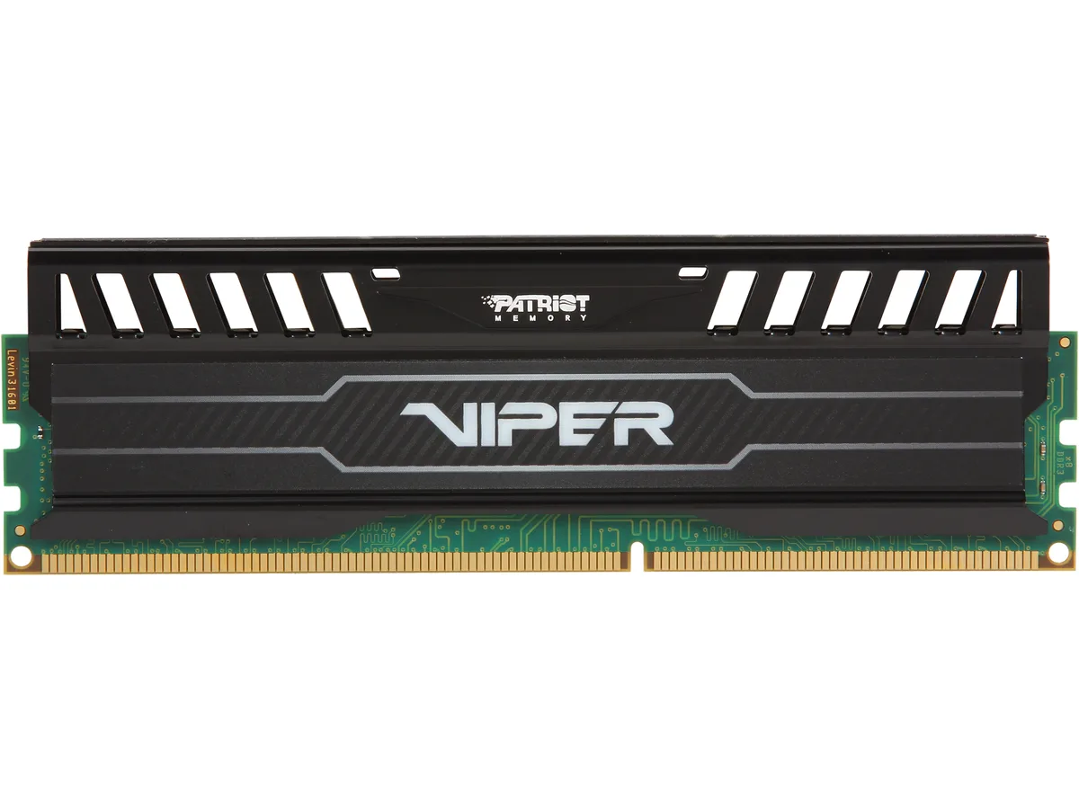 Black DDR3 module with tall vented heat spreader, 240 pins