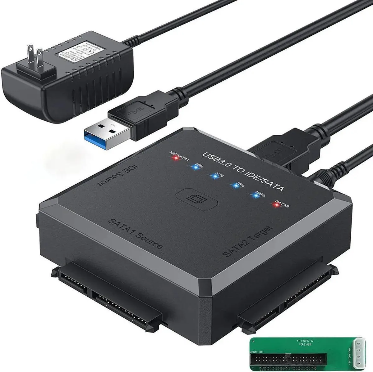 Vszerda Vszerda USB 3.0 to SATA IDE Adapter Cable w/One Touch Backup — product photo