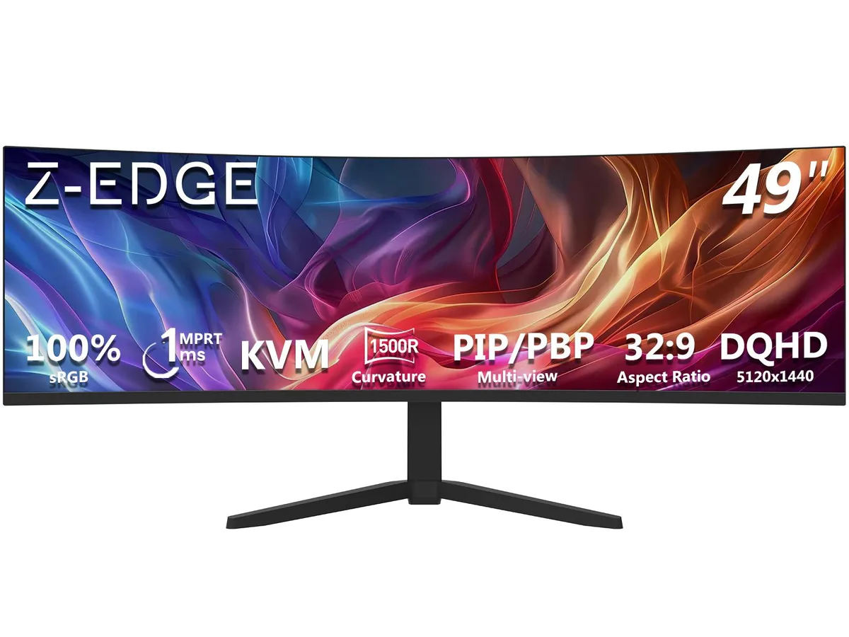 Z-EDGE Z-EDGE UG49W 49" 32:9 DQHD 165Hz Curved Gaming Monitor — Produktfoto