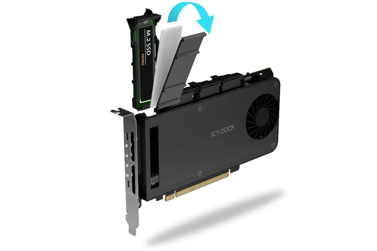 LORDWORLD LORDWORLD 4 Bay M.2 NVMe PCIe 4.0 x16 Adapter Card — product photo