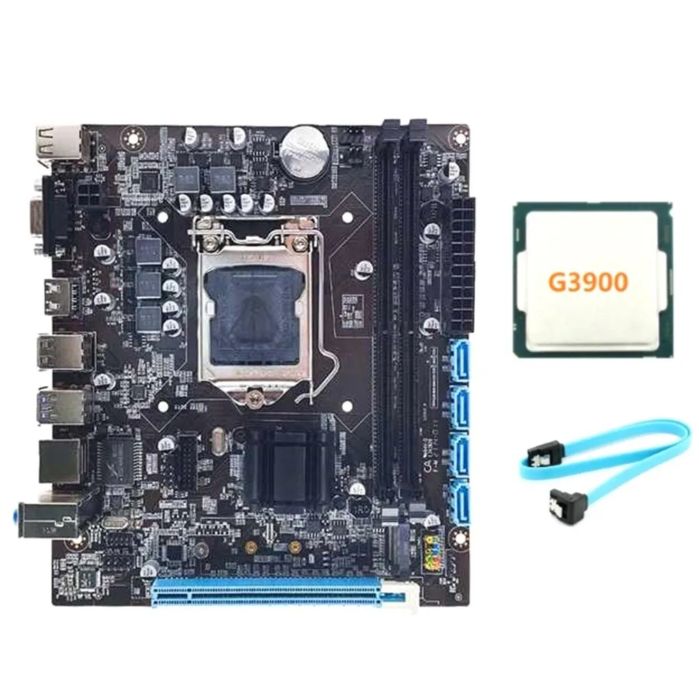 YINGHUA YINGHUA H110 server motherboard LGA1151 G3900 CPU SATA cable — product photo