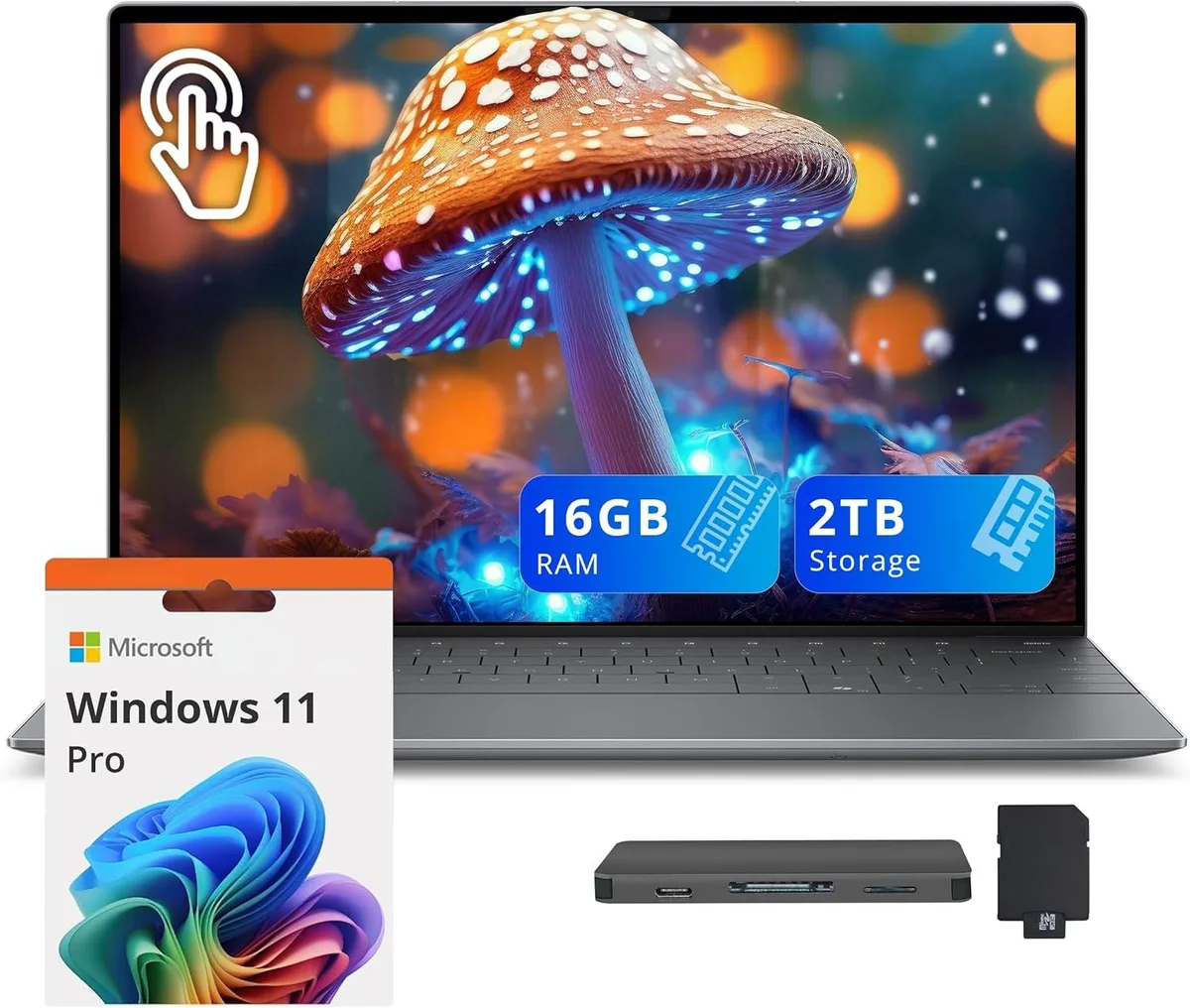 DELL DELL XPS 13.4" 3K OLED Touch Snapdragon X Elite X1E-80 16GB 1TB Graphite — 商品照片