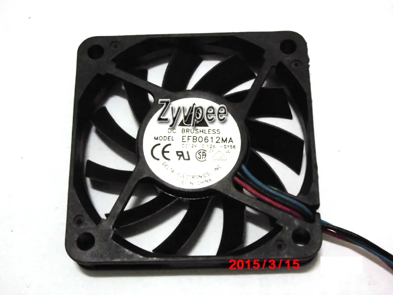 Zyvpee Zyvpee EFB0612MA 6010 12V .12A 3-wire case fan — 商品写真
