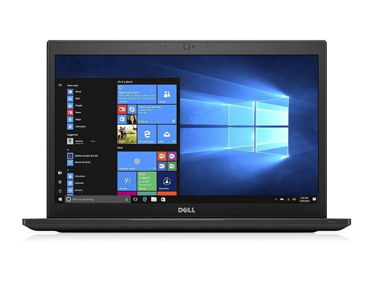 Black Dell Latitude 7480 14 inch laptop closed lid