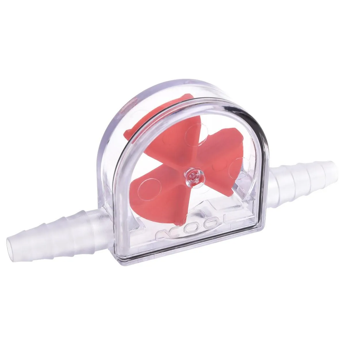 Alphacool Alphacool 17357 Eisfluegel Flow Indicator Red Fins Clear Body 88x40x15mm 6-11mm diy cooling — ภาพสินค้า