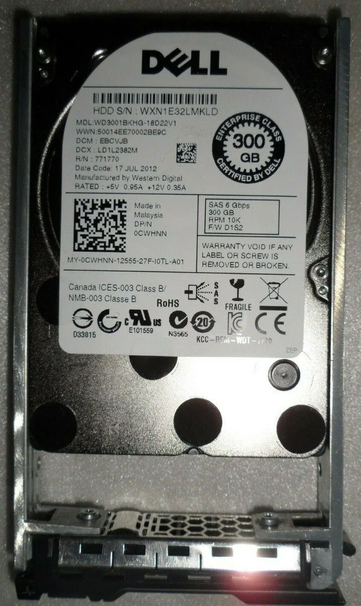 DELL DELL WD3001BKHG 300GB 6G 10K 2.5" SP SAS HDD internal hard drive — foto del producto