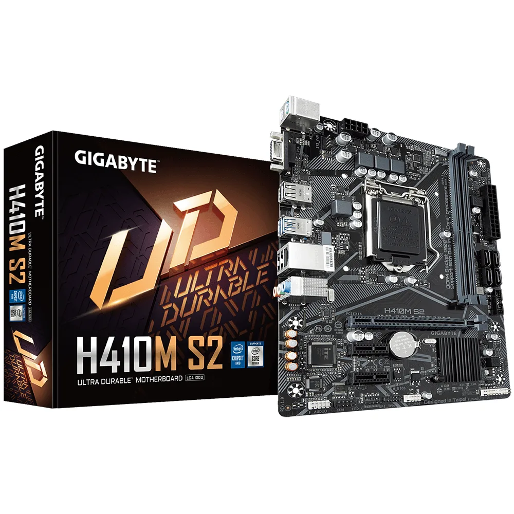 Green micro-ATX motherboard with black slots and silver heatsinks