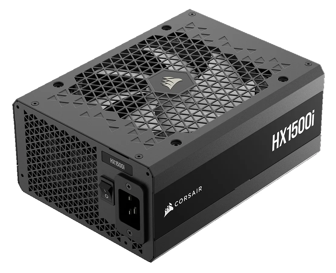 Black fully modular ATX power supply with 140 mm fan