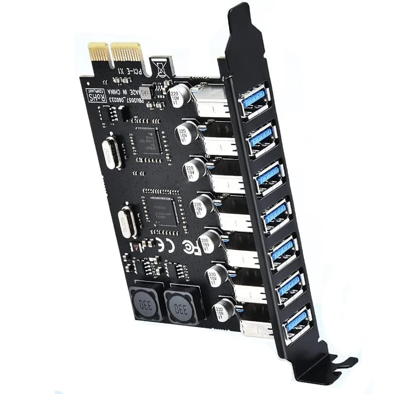 ESTONE ESTONE PCIE27USBA 7-Port USB 3.0 PCIe Front Expansion Card 7 Devices — foto del prodotto