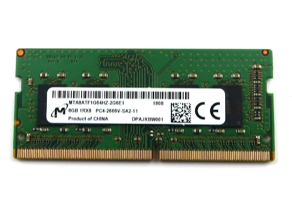 Micron Technology, Inc. Micron Technology, Inc. MTA8ATF1G64HZ 8GB 1RX8 DDR4 SO-DIMM 2666MHz laptop RAM — preces foto