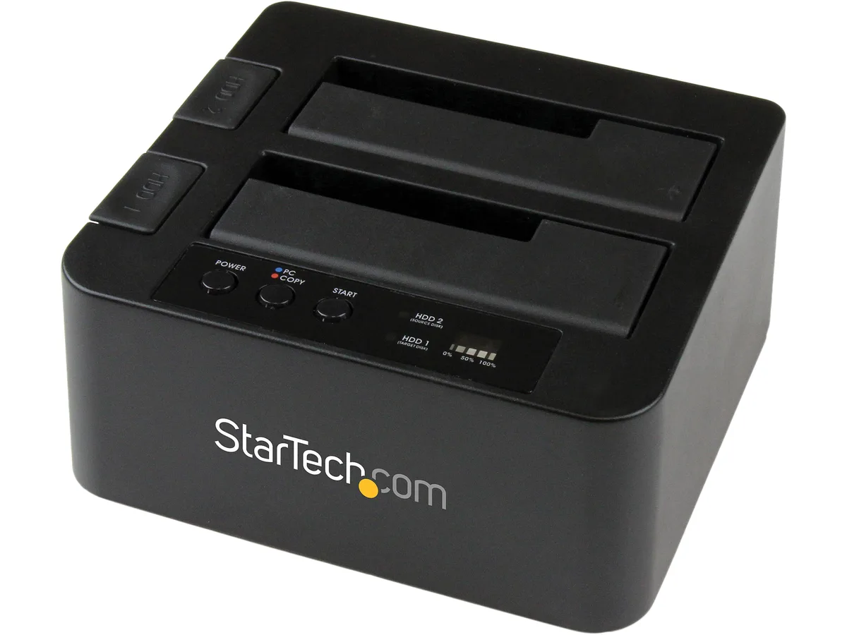 STARTECH STARTECH SDOCK2U33RE USB 3.0 eSATA Dual 2.5 3.5 SATA Drive Enclosure — 商品写真