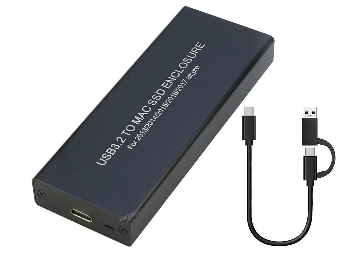 RIITOP RIITOP USB 3.2 12+16 PIN Apple SSD Enclosure with M.2 2280 Adapter — toote foto