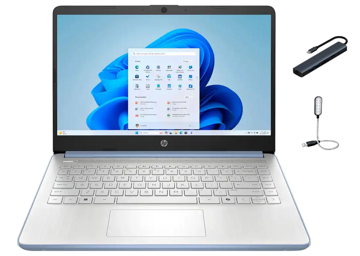 HP HP 14" HD Laptop Intel N150 8GB 128GB UFS Sky Blue Mazepoly Accessories — product photo