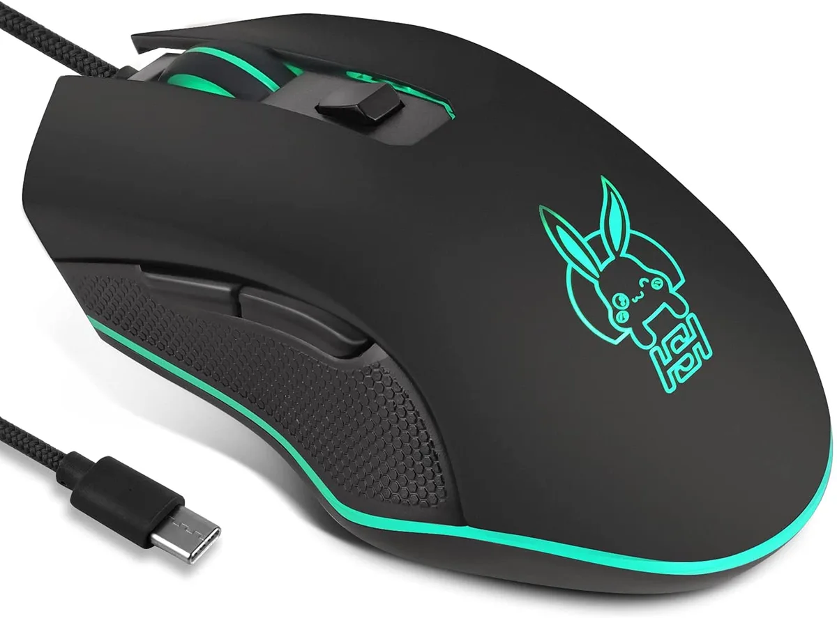 IHDAPP IHDAPP Gaming Mouse USB-C Wired 2400 DPI 6 Buttons Black — product photo