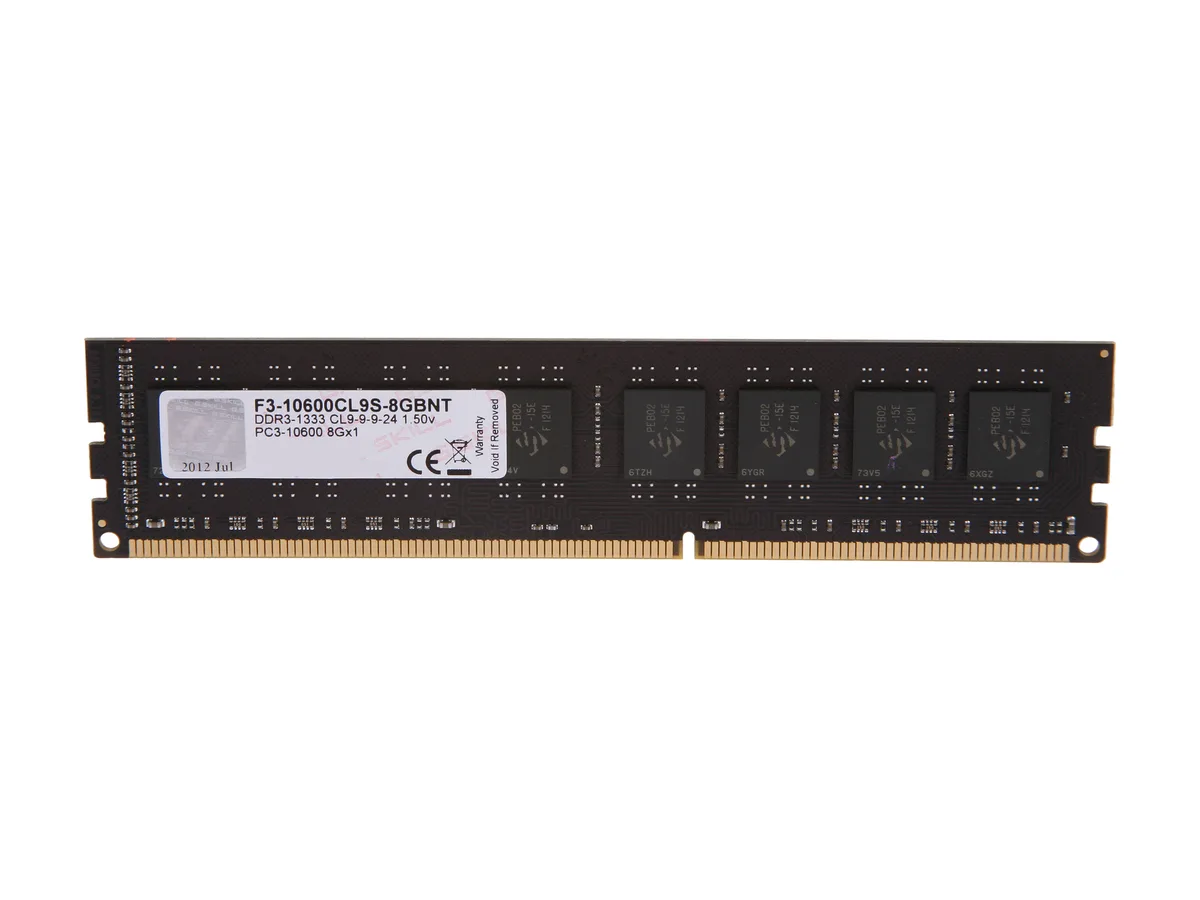 G.SKILL G.SKILL F3-10600CL9S-8GBNT 8GB DDR3 1333 desktop RAM — product photo
