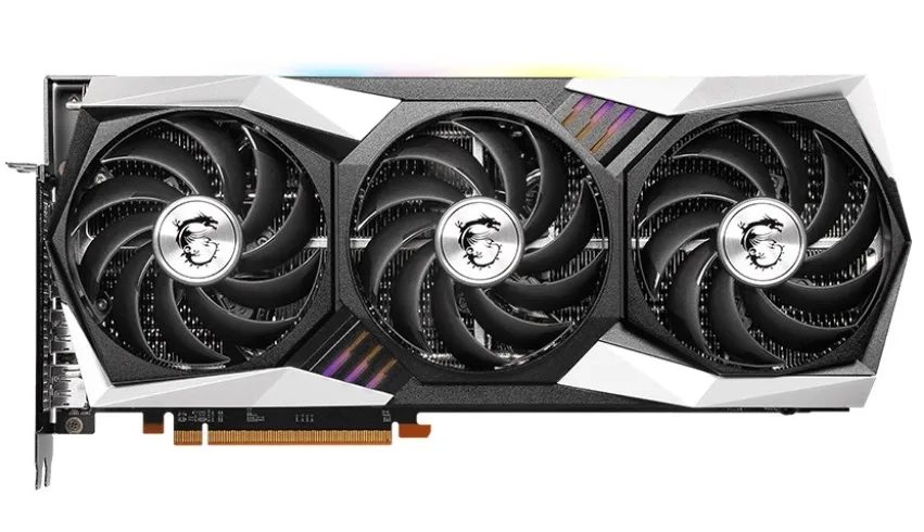 MSI RX 6800 Gaming Z Trio 16G graphics card, triple-fan cooler, dark metal finish