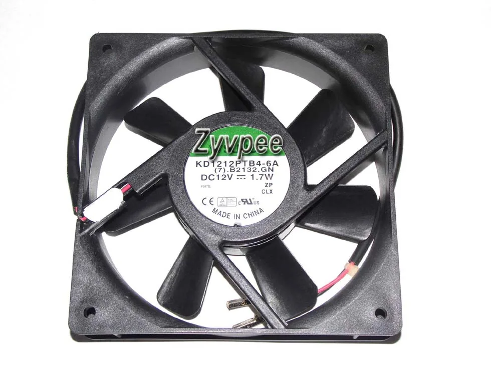 Zyvpee Zyvpee KD1212PTB4-6A 120mm case fan 1600 RPM 1.7W 2-wire ball bearing black — foto do produto