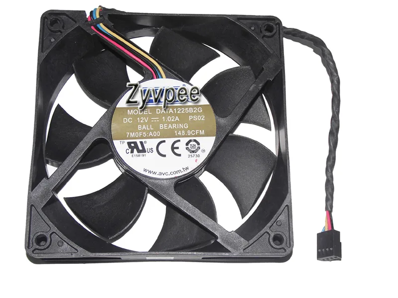 Zyvpee Zyvpee DATA1225B2G 120mm 12V 1.02A 4-Pin PWM Case Fan — ภาพสินค้า