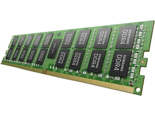 Green 288-pin DDR4 server DIMM with Samsung chips