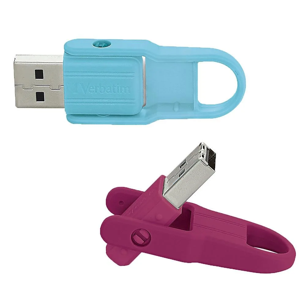 VERBATIM AMERICAS LLC VERBATIM AMERICAS LLC 70377 USB 2.0 flash drive 16 GB blue pack of 2 — product photo