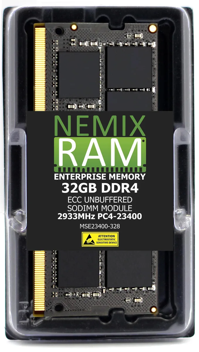 NEMIX RAM NEMIX RAM 32GB DDR4 2933MHz CL21 ECC SODIMM memory upgrade — תמונת המוצר