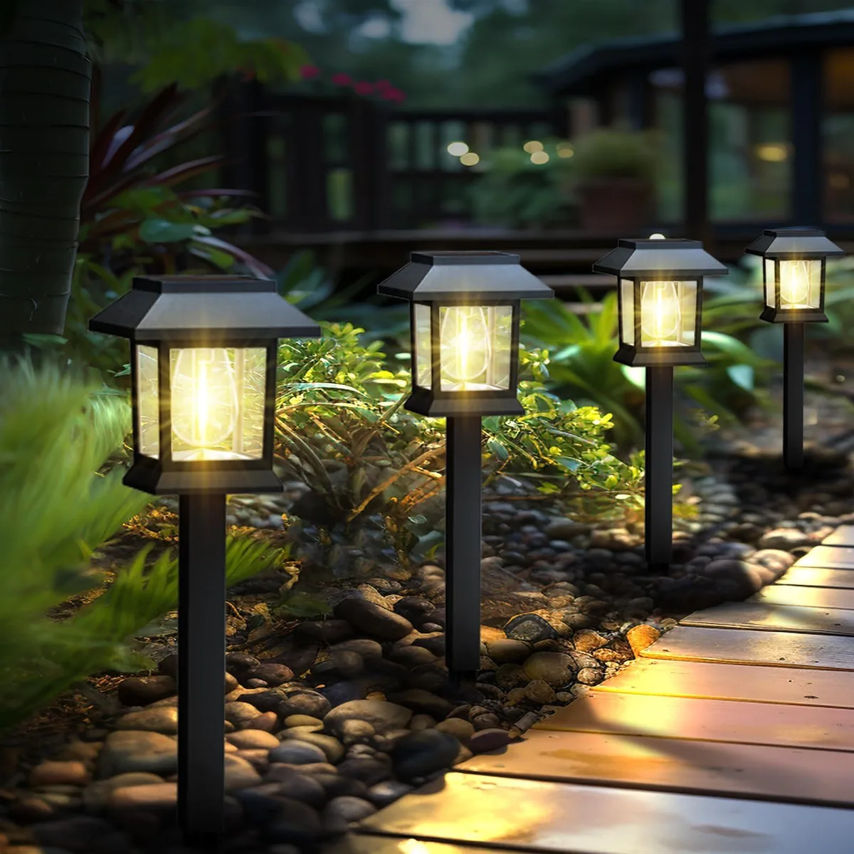 Greluna DCGD003 12 Pack 3000K Solar Landscape Lighting — toote foto