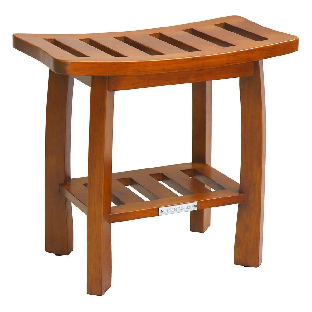 Oceanstar Design Oceanstar Design SB1682 Solid Wood Spa Shower Bench with Storage Shelf — termékfotó