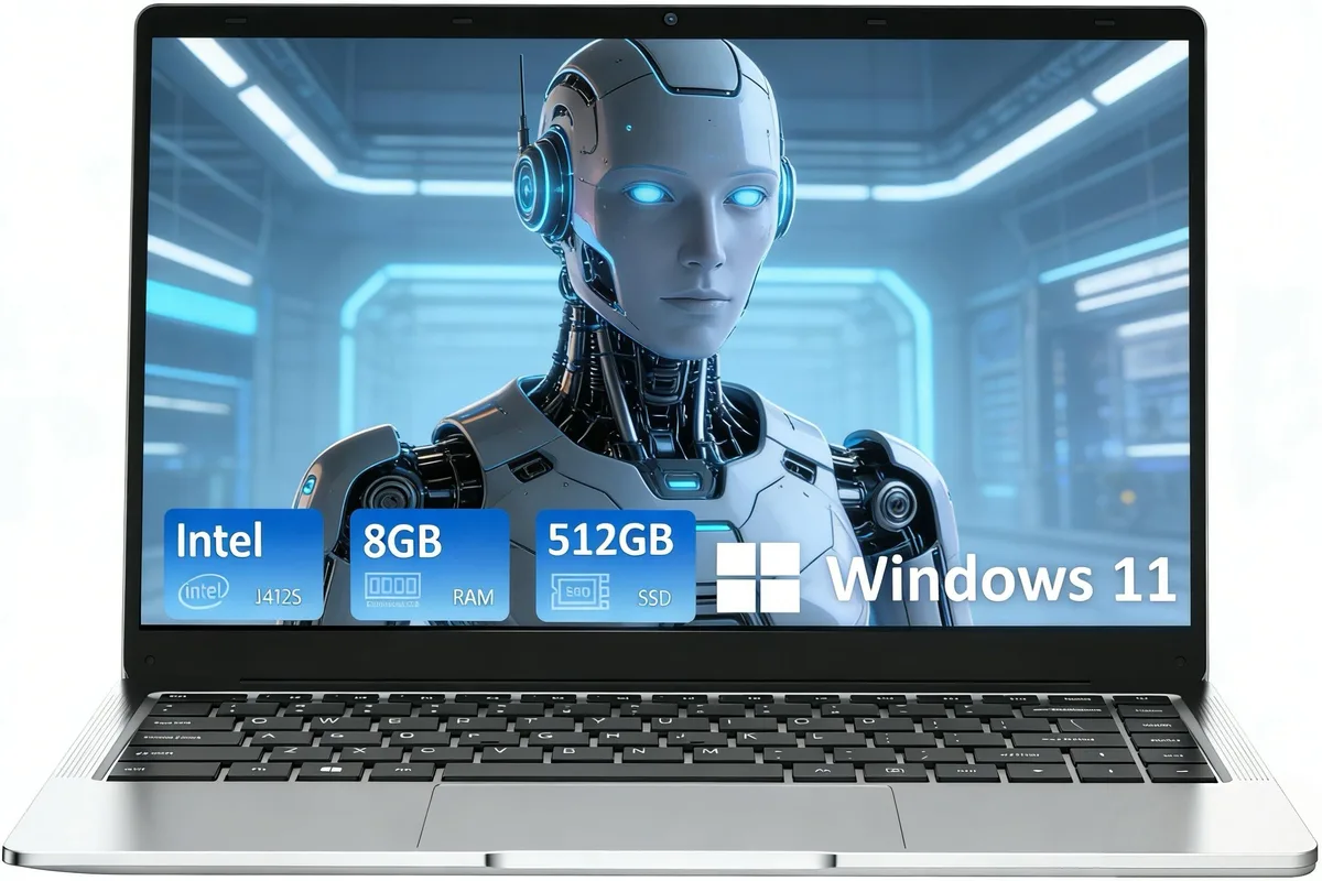 GXMO GXMO 12508 14.1" J4125 8GB 512GB Windows 11 Pro Silver — photo du produit