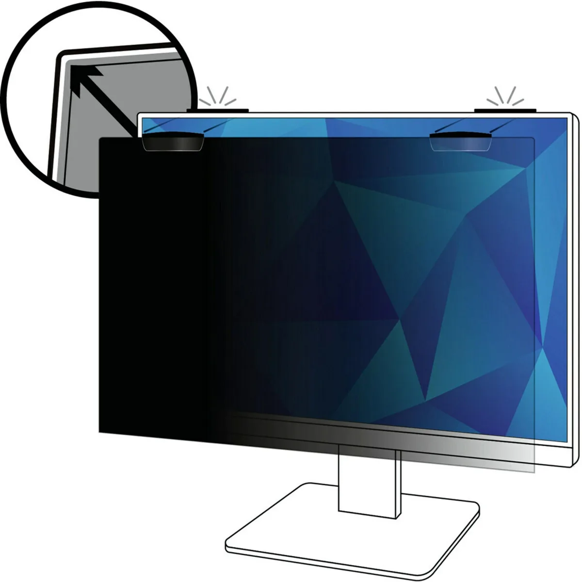 3M 3M PF245W9EM Privacy Screen Filter 24.5" 16:9 — preces foto